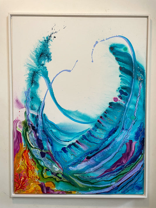 Large 'Spring Tide' Abstract Multimedia Painting